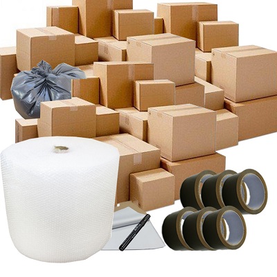 House Moving Removal Kit No 3 (100 Cardboard Boxes +Packing Materials)